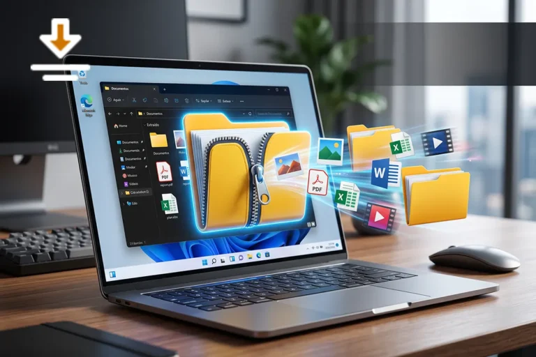 Como abrir arquivos ZIP no Windows em 2026